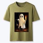 Kyoto-Lion Ghost Cat Halloween Art Classic T-Shirt