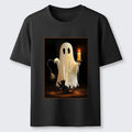 Kyoto-Lion Ghost Cat Halloween Art Classic T-Shirt