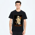 Kyoto-Lion Ghost Cat Halloween Art Classic T-Shirt
