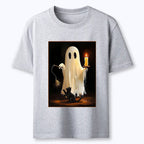 Kyoto-Lion Ghost Cat Halloween Art Classic T-Shirt