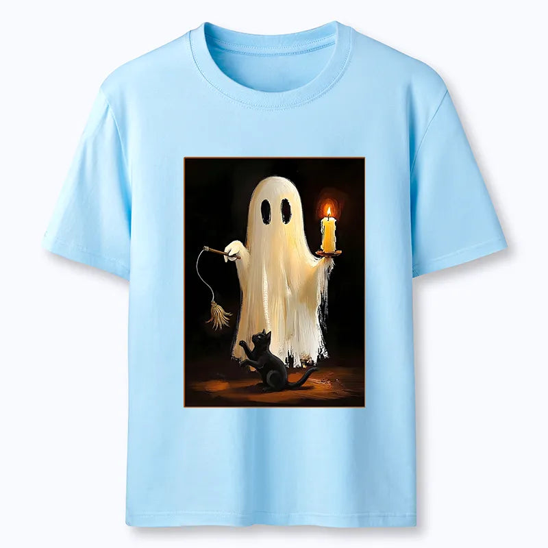 Kyoto-Lion Ghost Cat Halloween Art Classic T-Shirt
