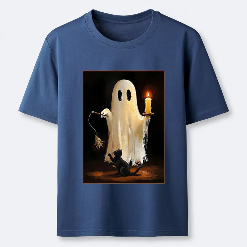 Kyoto-Lion Ghost Cat Halloween Art Classic T-Shirt