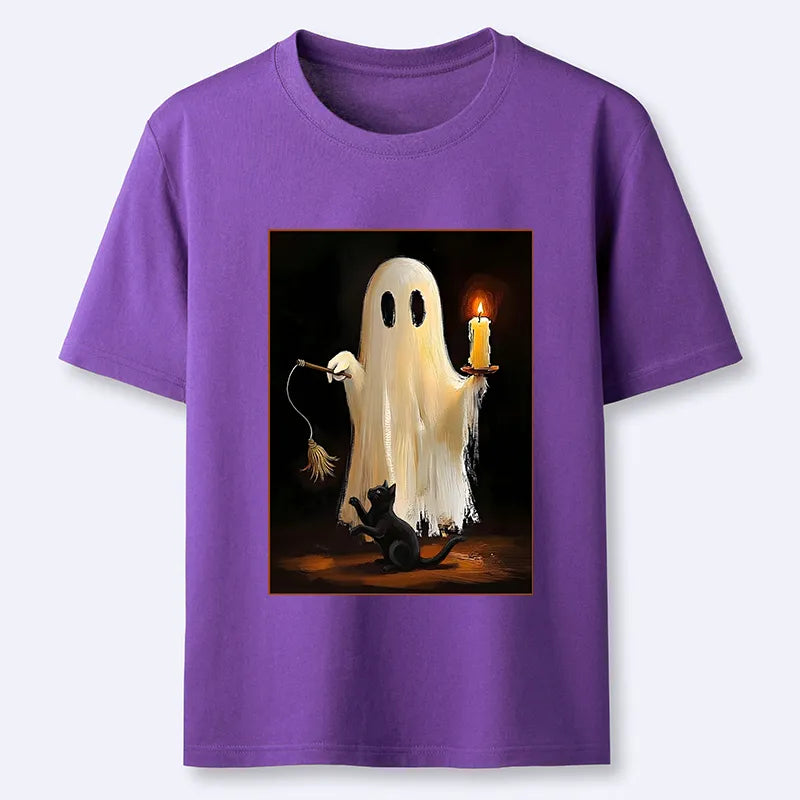 Kyoto-Lion Ghost Cat Halloween Art Classic T-Shirt