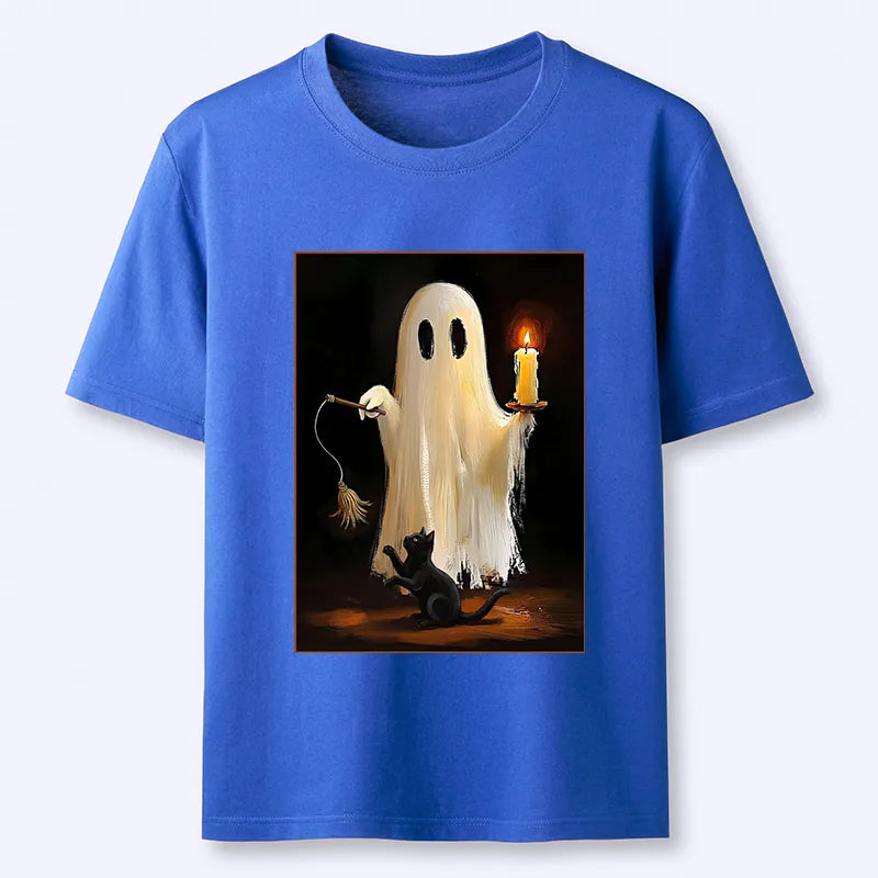 Kyoto-Lion Ghost Cat Halloween Art Classic T-Shirt
