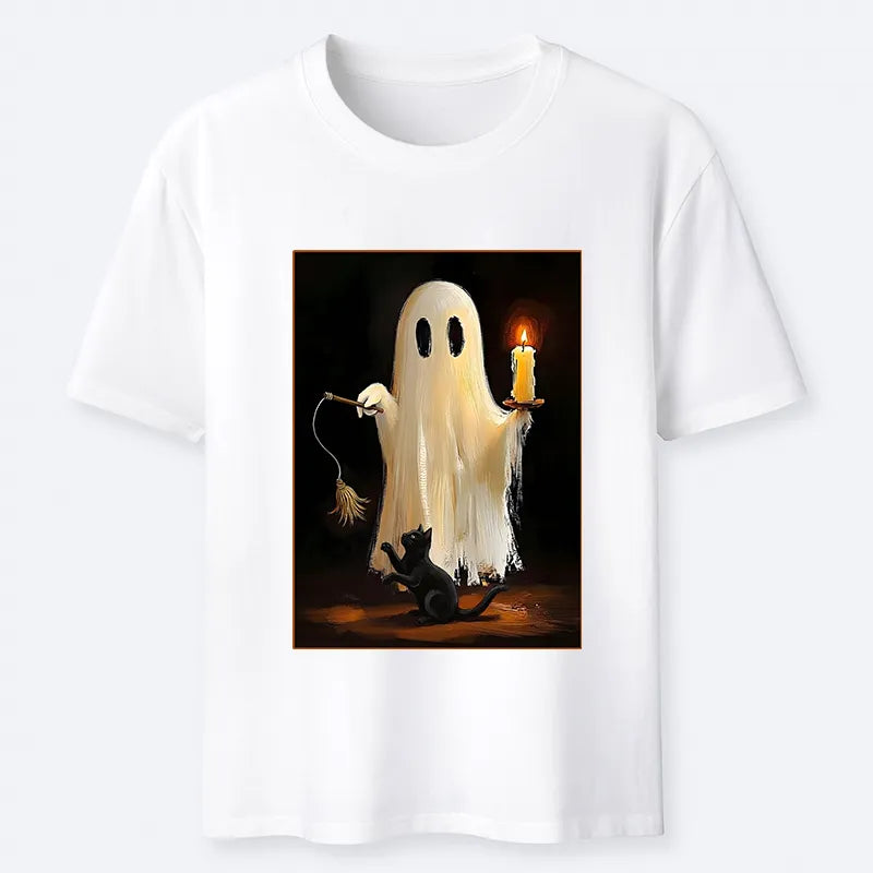 Kyoto-Lion Ghost Cat Halloween Art Classic T-Shirt
