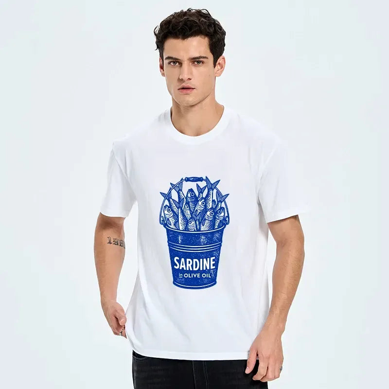 Kyoto-Lion Vintage Bucket Full Of Fresh Sardines Classic T-Shirt