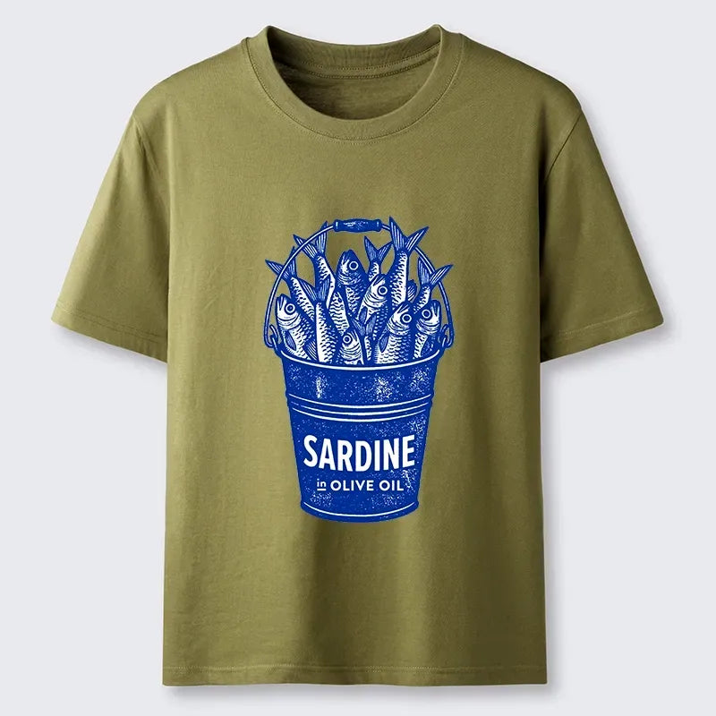 Kyoto-Lion Vintage Bucket Full Of Fresh Sardines Classic T-Shirt