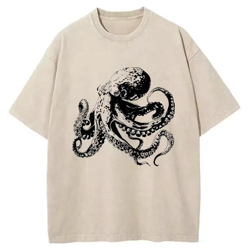 Vintage Japan Octopus Shirt for Vacation
