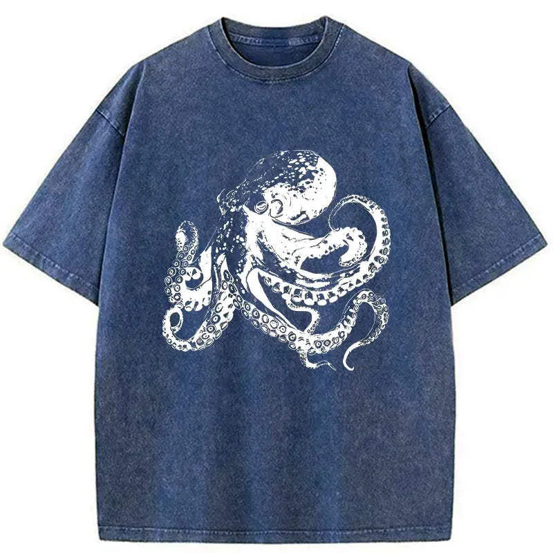 Vintage Japan Octopus Shirt for Vacation