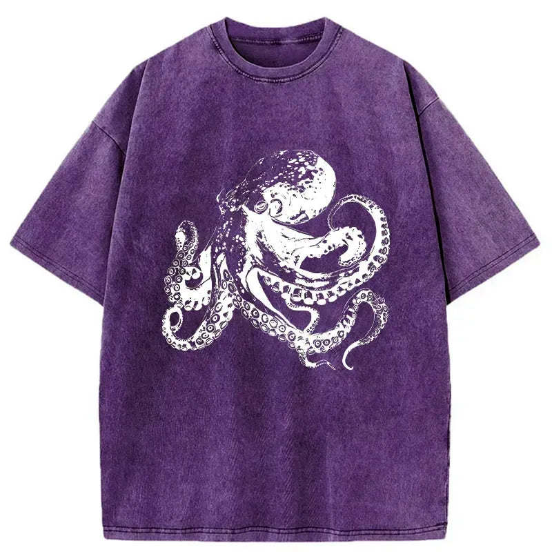 Vintage Japan Octopus Shirt for Vacation