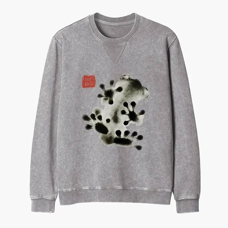 Washed Terry Frog Sweatshirt On Sale