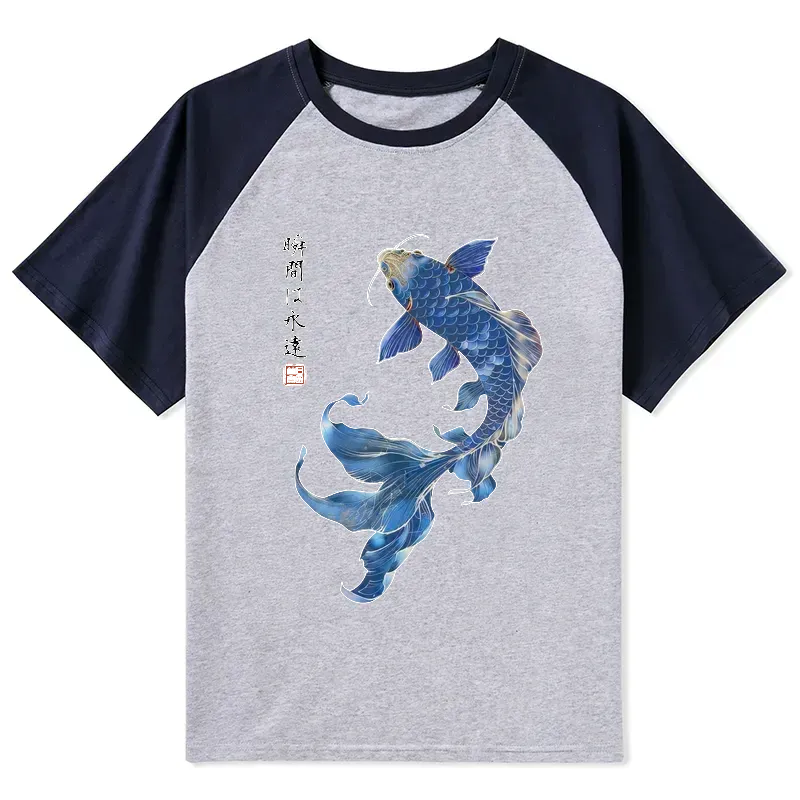 Lucky Blue Koi Art Tee
