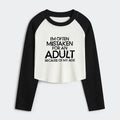 Vintage Crop Raglan for Daily Wear