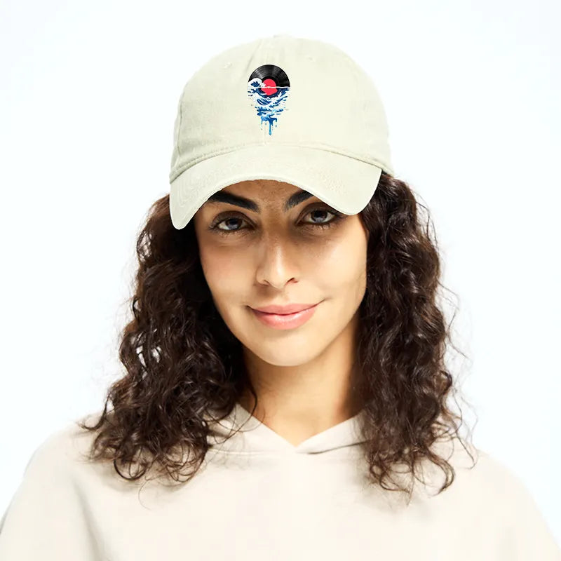 Kyoto-Lion Vinyl Records And Waves Washed Cap