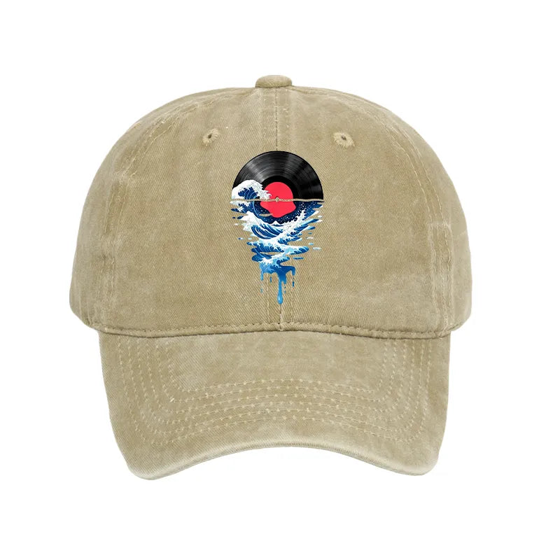 Kyoto-Lion Vinyl Records And Waves Washed Cap