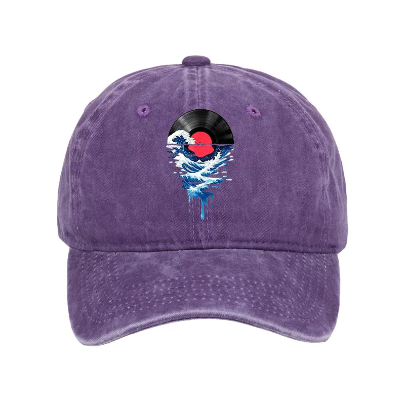 Kyoto-Lion Vinyl Records And Waves Washed Cap