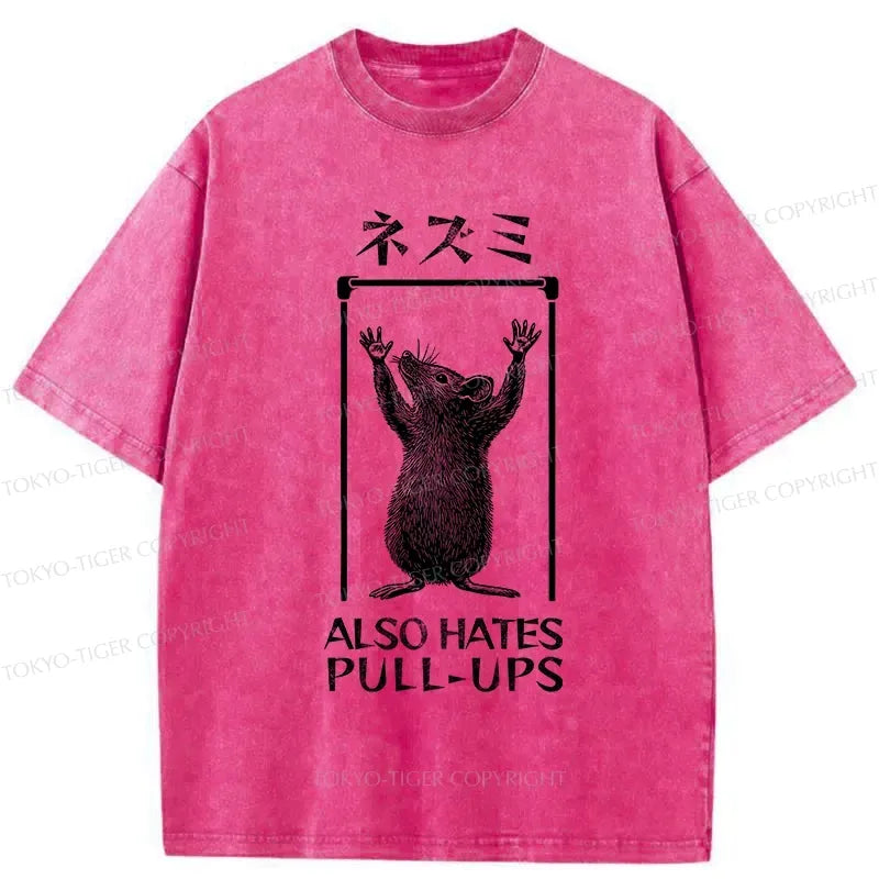 Kyoto-Lion Rat Also Hates Pull-Ups Washed T-Shirt