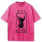 Kyoto-Lion Rat Also Hates Pull-Ups Washed T-Shirt