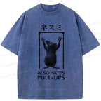 Kyoto-Lion Rat Also Hates Pull-Ups Washed T-Shirt