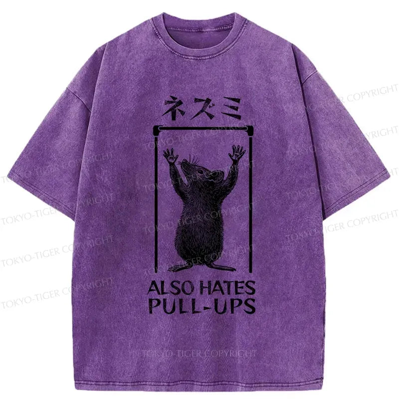 Kyoto-Lion Rat Also Hates Pull-Ups Washed T-Shirt