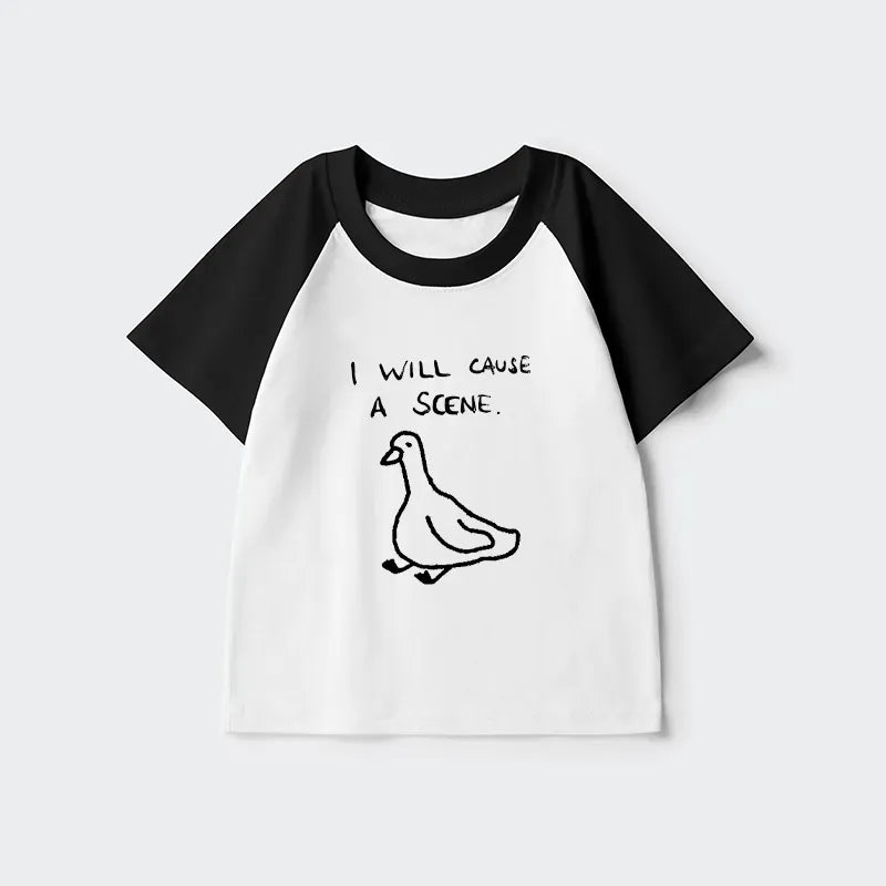 Funny Japan Retro Kids Raglan T-shirt