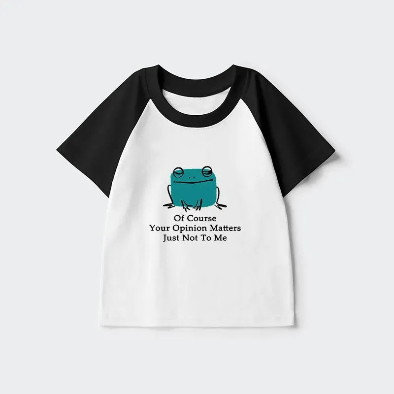 Kyoto-Lion Cool Frog Raglan T-shirt for Daily Wear