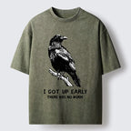 Kyoto-Lion Early Raven Meme Washed T-Shirt