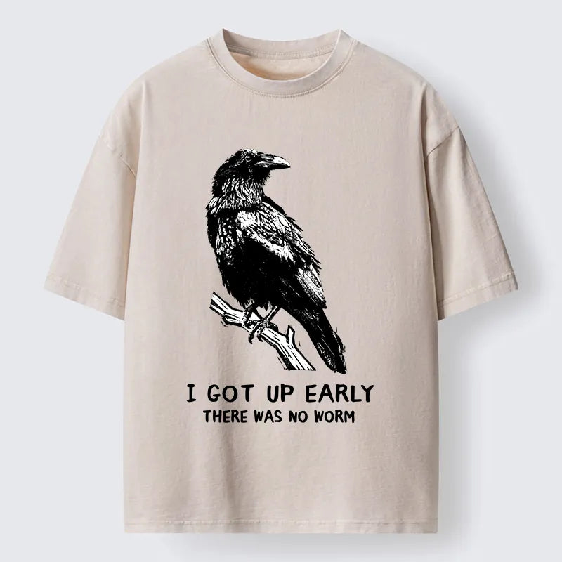 Kyoto-Lion Early Raven Meme Washed T-Shirt