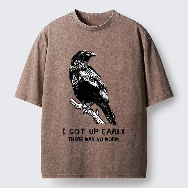 Kyoto-Lion Early Raven Meme Washed T-Shirt