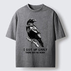 Kyoto-Lion Early Raven Meme Washed T-Shirt