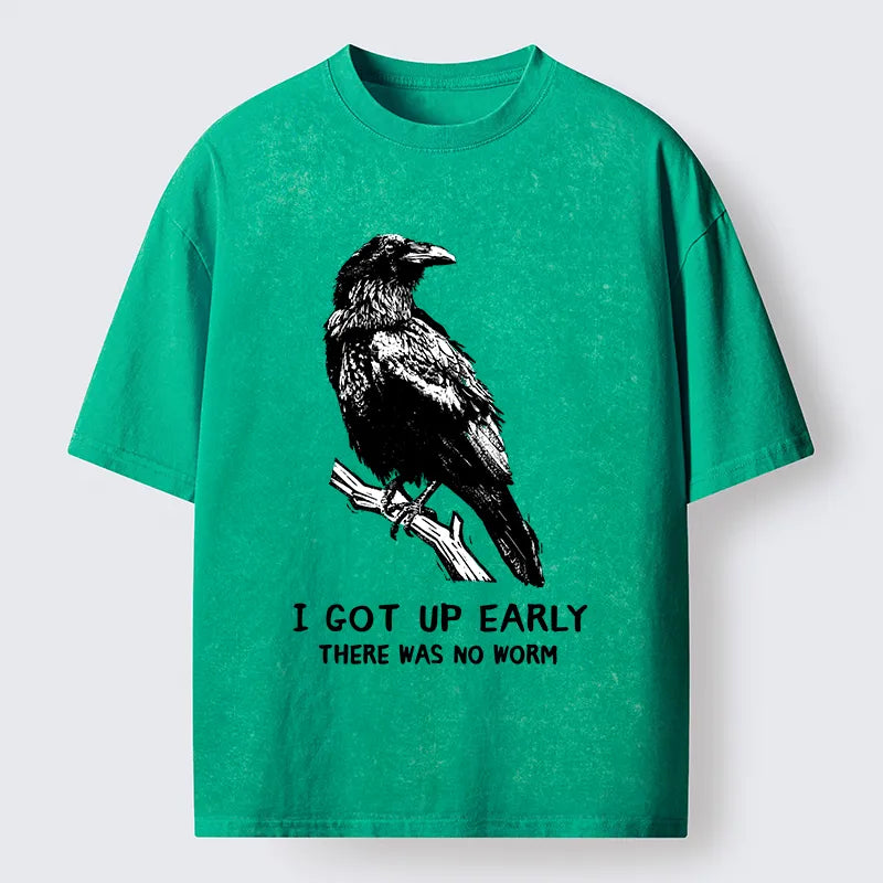 Kyoto-Lion Early Raven Meme Washed T-Shirt