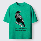 Kyoto-Lion Early Raven Meme Washed T-Shirt