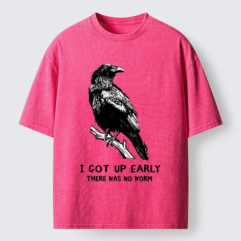 Kyoto-Lion Early Raven Meme Washed T-Shirt