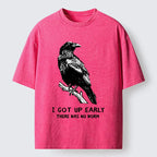Kyoto-Lion Early Raven Meme Washed T-Shirt