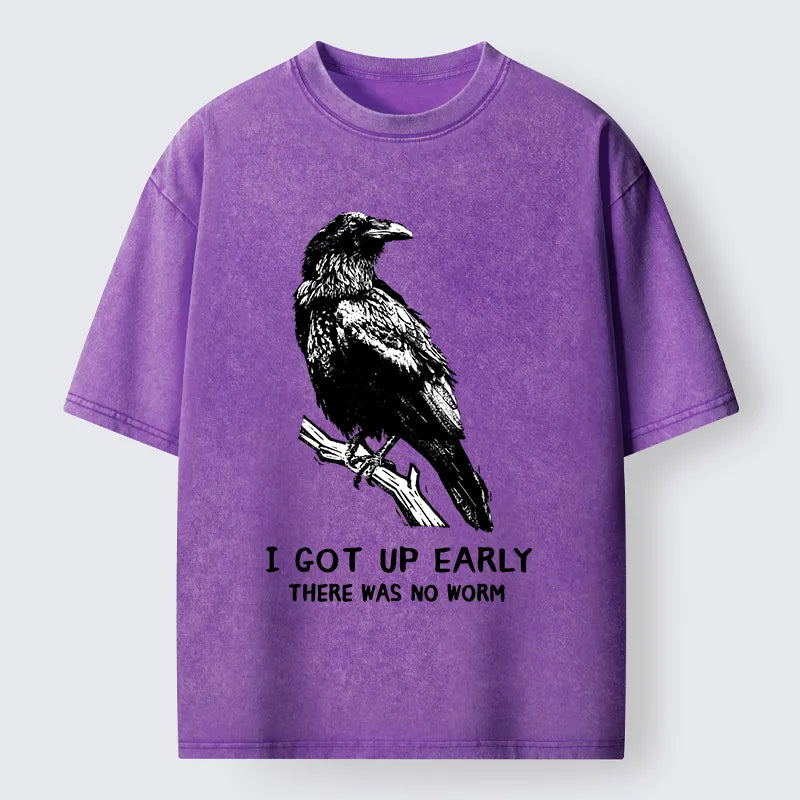 Kyoto-Lion Early Raven Meme Washed T-Shirt