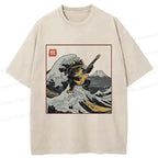 Washed Unisex T-Shirt with Kyoto Lion Design
