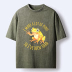 Kyoto-Lion Funny Frog Pun Meme Washed T-Shirt