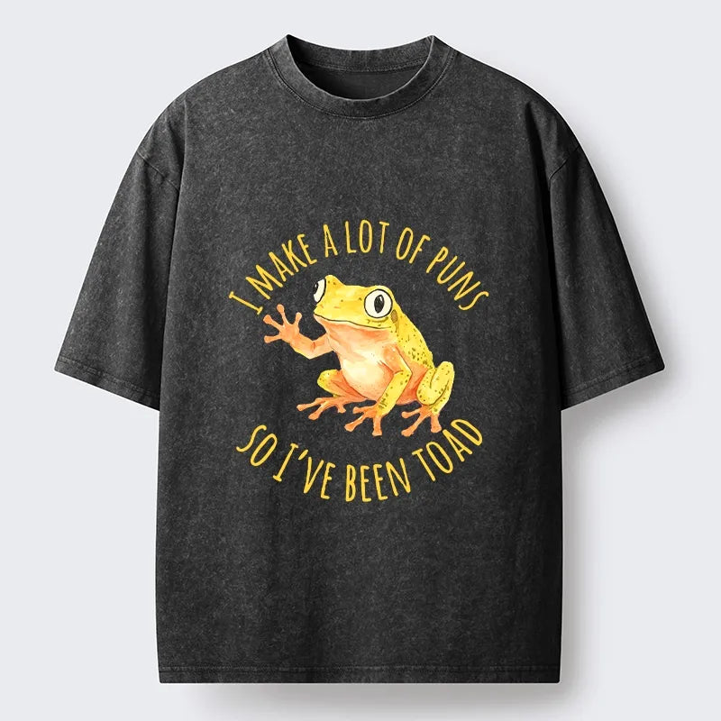 Kyoto-Lion Funny Frog Pun Meme Washed T-Shirt