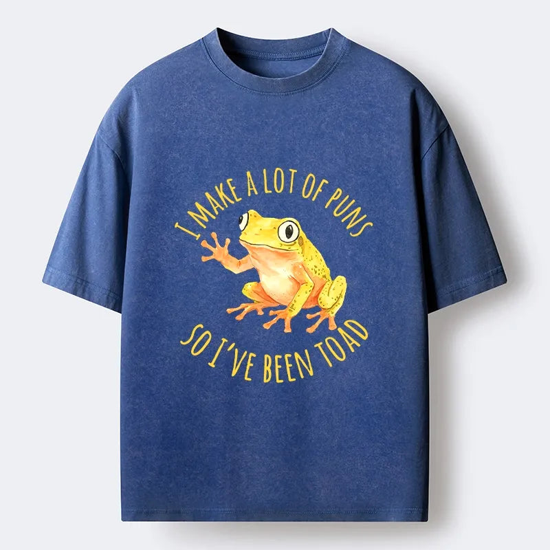 Kyoto-Lion Funny Frog Pun Meme Washed T-Shirt