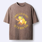 Kyoto-Lion Funny Frog Pun Meme Washed T-Shirt