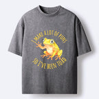 Kyoto-Lion Funny Frog Pun Meme Washed T-Shirt