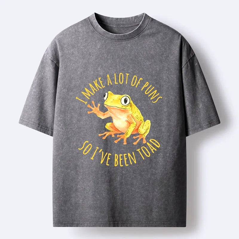 Kyoto-Lion Funny Frog Pun Meme Washed T-Shirt