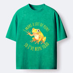 Kyoto-Lion Funny Frog Pun Meme Washed T-Shirt