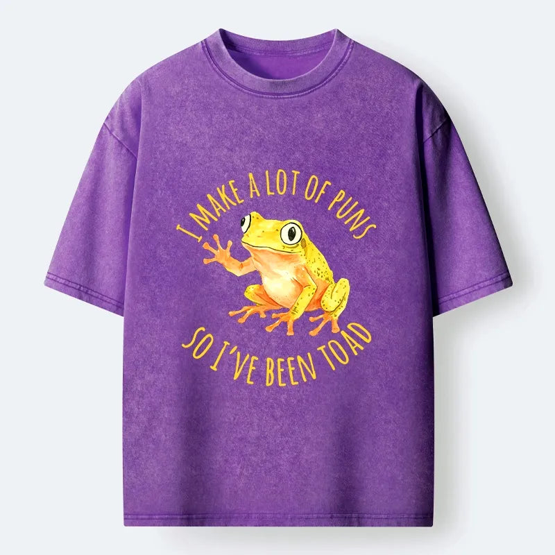 Kyoto-Lion Funny Frog Pun Meme Washed T-Shirt