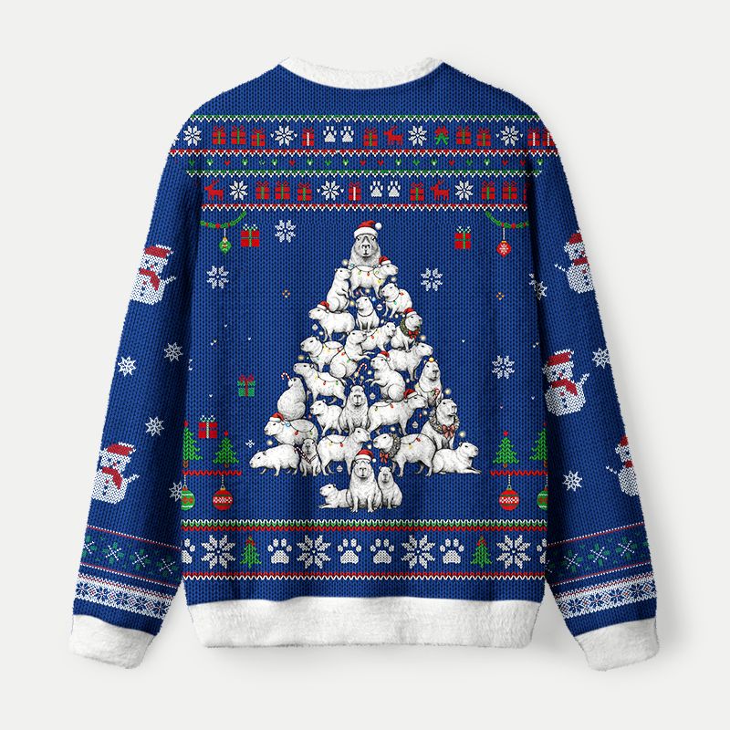 Kyoto-Lion Capybara Is Ready For Christmas Fuzzy Christmas Ugly Sweatshirt