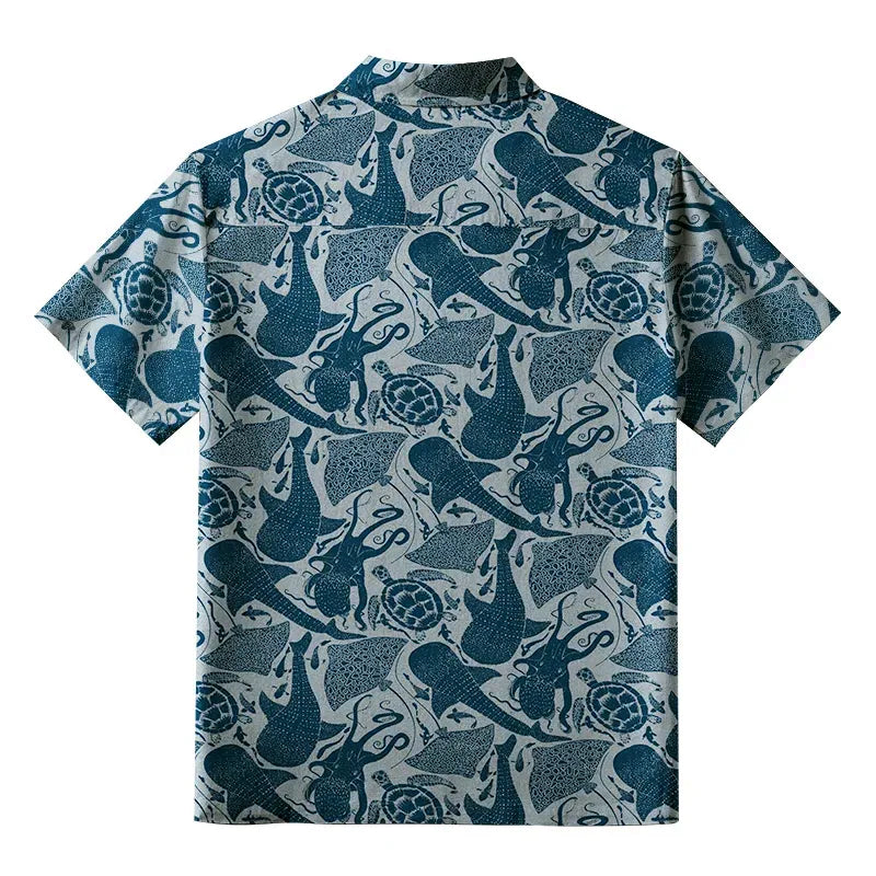 Kyoto Lion Hawaiian Shirt for Vacation