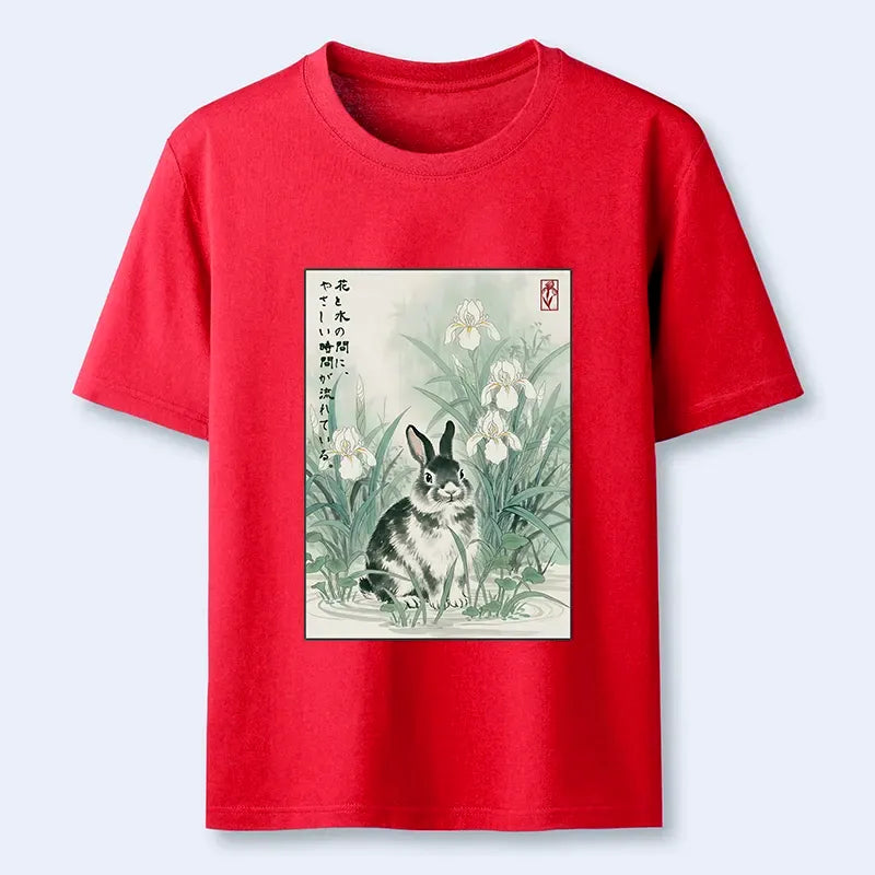 Unisex Cotton T-Shirt with Japanese Art