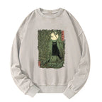washed Japanese style sweatshirt for casual wear