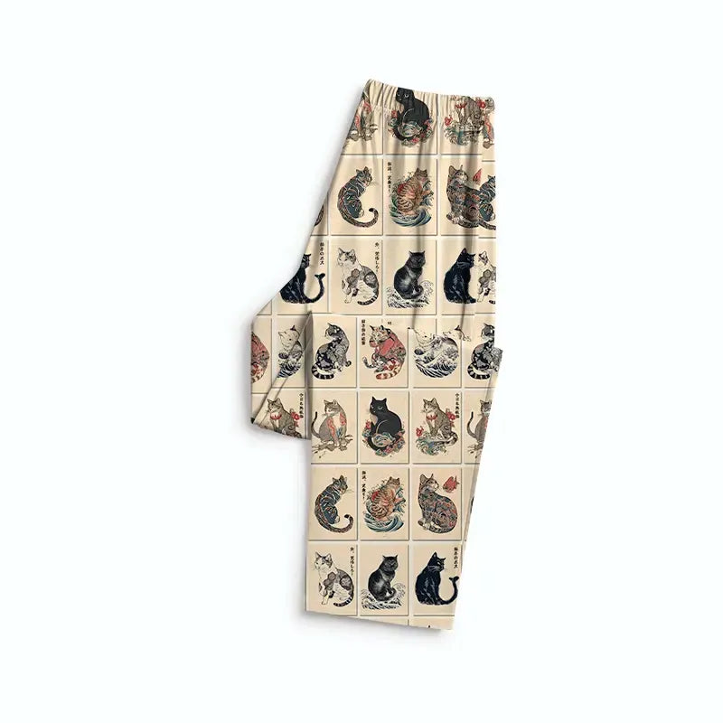 Kyoto-Lion The Bold And The Inked Cats Family Pajama Sets