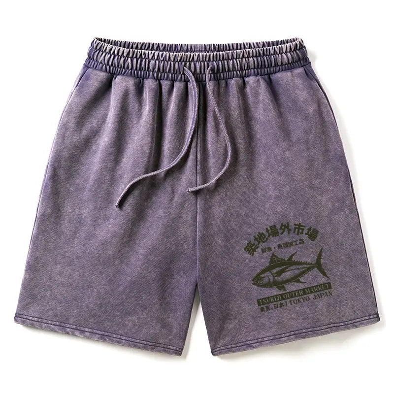 Japanese Sakana Shorts for Summer